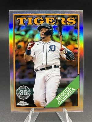 Migue Cabrera 2023 Topps Chrome 35TH ANNIVERSARY 1988 REFRACTOR #88BC-4 Tigers - Image 1 of 3