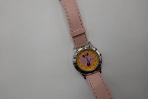 Disney Minnie Women’s Watch Pink Band -Needs Battery Wiggly Seconds Hand Rare - Picture 1 of 10