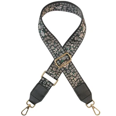 Cartera ancha Correa Jacquard Estilo Guitarra Correa Multicolor Lona Ajustable Cro... Foto 1 de 4