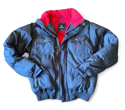 US POLO Assn Ralph Lauren Blue Mens Nautical Puffer Bomber Jacket Winter Coat - Image 1 of 4
