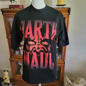 Vintage 90s Star Wars Tee Darth Maul 'Revenge' Double Sided Shirt Size XL- YOUTH - Picture 1 of 2