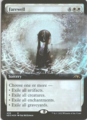 MTG Farewell (436) *Foil* Extended Art Kamigawa: Neon Dynasty MT/NM Free Ship - Image 1 of 2