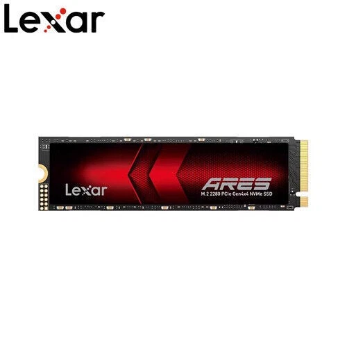 Lexar ARES 4T NVMe SSD PCIe Gen4x4 M.2 2280 3000TBW 7400MB/s - Image 1 of 1