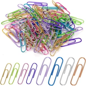 200 PCS Jumbo & Medium Paper Clips 2" 1.3" Assorted Colors - Picture 1 of 5