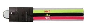 Nike Elastic Printed Headband 3PK Hairband Volt Black OSFM Bands GYM AC9641-983 - Imagen 1 de 3