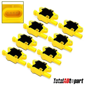 8x Yellow Square Ignition Coil for GMC Sierra 1500 Chevy Silverado 1500 Cadillac - Picture 1 of 9