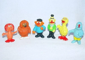 6x Heimo Minikins Jim Henson SESAME STREET Bert Ernie Big Bird + Other FIGURES! - Picture 1 of 3