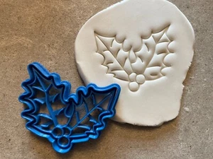 Stechpalmenblatt Ausstecher, Keks Weihnachten, Backen, Kuchen, Dekorieren, Zucker - Bild 1 von 9