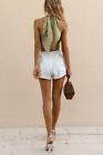 Summer  Cotton Sling-Shaped Wave-Neck Slim-Fit Small Vest for womens 