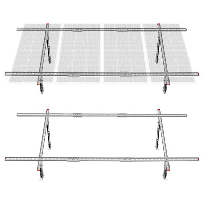 Solar Panel Kit Bracket 4 Piece Solar Panel Solar System Photovoltaic Flat Roof - Image 1 of 4