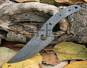 HUNTEX Custom Hand-Forged Damascus 280 mm Full-Tang DIY Blank Blade Knife Making - Picture 1 of 8