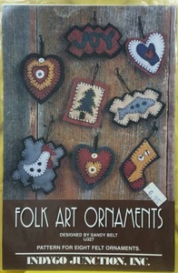 1994 Folk Art Felt Ornaments Indygo Junction pattern By Sandy Belt IJ327 - Picture 1 of 2