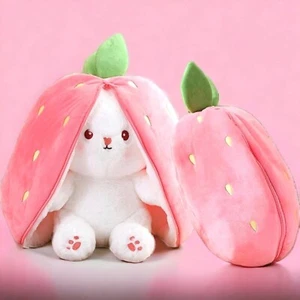 Plush Easter Bunny Rabbit White Pink Stuffed Soft Easter Basket Gift Large NEW - Picture 1 of 8