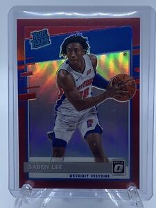 Saben Lee Red Prizm Rated Rookie #D/99 2020-21 Panini Optic Basketball #191