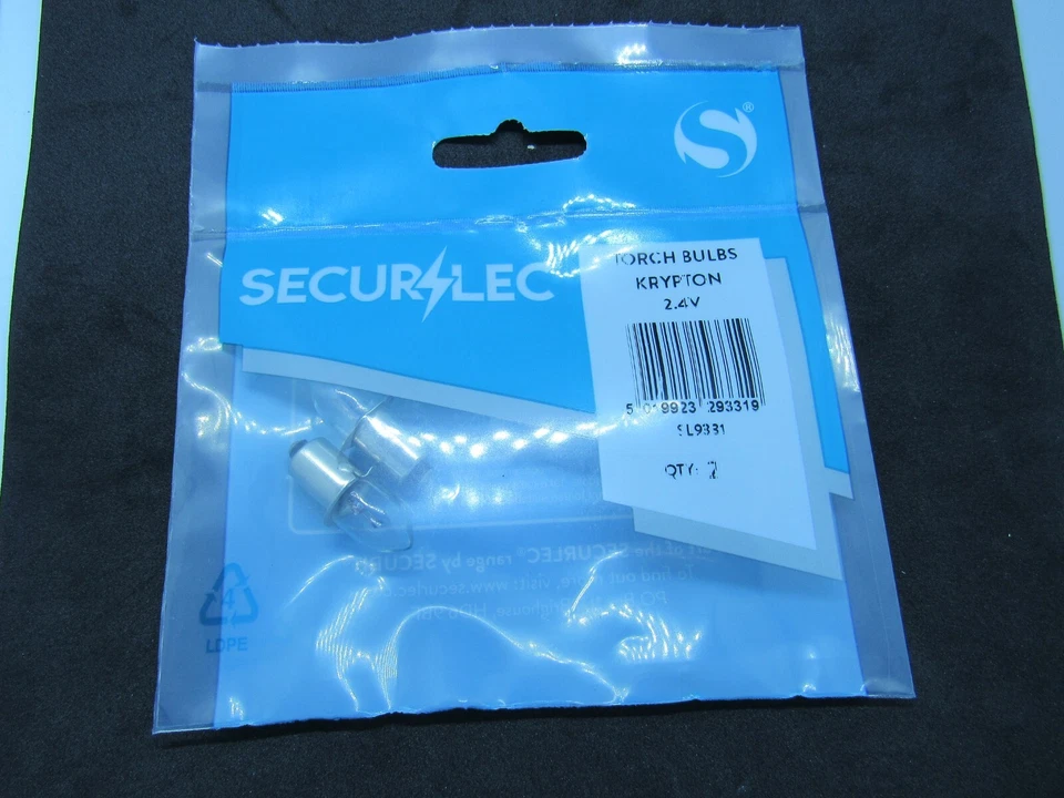 TORCH BULB 2.4V / 0.75A KRYPTON packet of 2 SECURLEC ( SL9331)