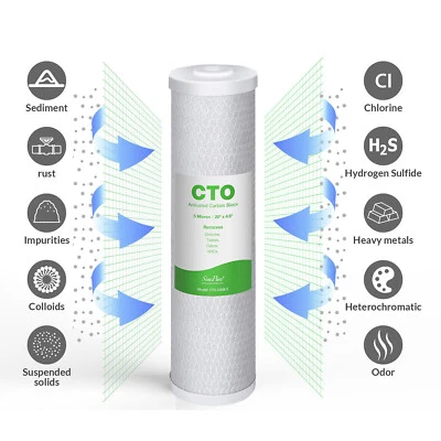 3-Stage 20" KDF Big Blue Whole House Water Filter System Heavy Metal Filtration - Image 1 of 4