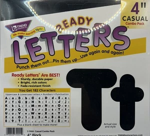  Juego combinado informal TREND® Ready Letters, negro, 4"h, 182/juego 078628799019 - Imagen 1 de 2