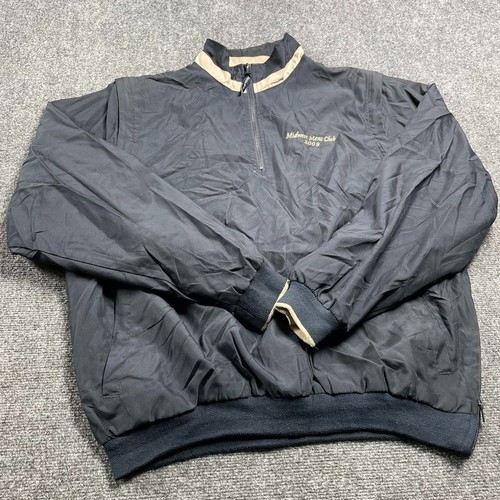 VETEMENTS Charles River Uomo Nero Giacca Pullover Manica Lunga Quarto Zip Taglia Large