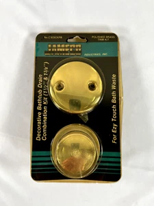Jameco Decoración Bañera Drenaje Combo Kit Latón Pulido Borde Kit 1-1/2" y 1-3/8" - Imagen 1 de 4