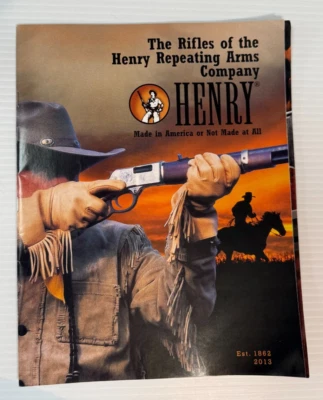 2013 HENRY Catalog Rifles Of Henry Repeating Arms Company NRA w/Bumper Sticker - Image 1 of 4