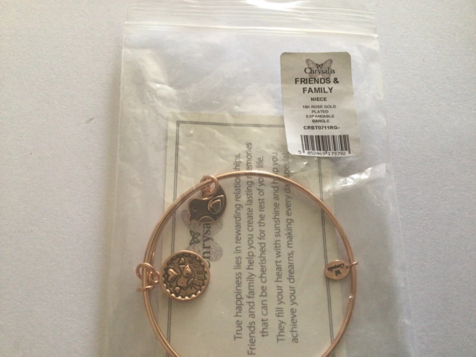 Pulseira expansível de sobrinha Chrysalis folheada a ouro rosa 18K - Imagem 1 de 4