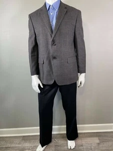 Lauren Ralph Lauren Mens Plaid Check 100% Wool Suit Blazer Size 42S - Picture 1 of 6
