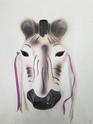 Ceramic Zebra Clay Art Of San Francisco Animal Face Mask Wall Art 1980s 80s Deco - Image 1 of 4