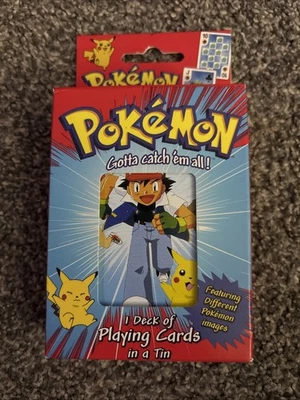 Pokémon Deck of Bicycle Playing Cards In A Tin Vintage 1999. NEW. - Image 1 of 4
