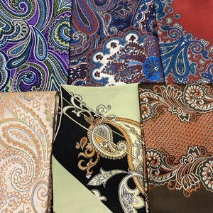 Menge 6 Paisley Einstecktücher Herren Accessoires kräftig bunte formelle Kleidung - Bild 1 von 8
