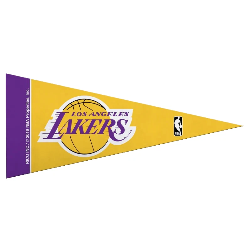 RICO Los Angeles Lakers LA Mini Pennant 4”x9" Basketball NBA Felt Flag Made in USA