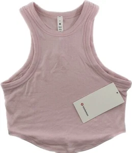 Camiseta sin mangas Lululemon Hold hermética recortada suave al ras rosa claro 6 8 12 14 - Imagen 1 de 16