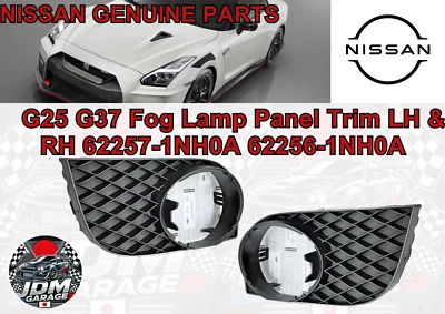 Panel antiniebla genuino Nissan G25 G37 moldura izquierda y derecha 62257-1NH0A 62256-1NH0A nuevo Foto 1 de 4