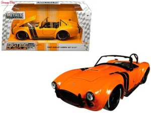 Jada 30531 escala 1/24 1965 Shelby Cobra 427 S/C naranja con rayas negras - Imagen 1 de 1