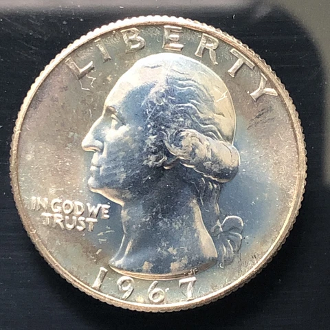 1967 SMS Washington Quarter from Original US Special Mint Set Cover