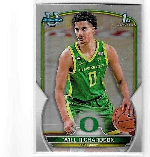 2022-23 Bowman Chrome WILL RICHARDSON rookie REFRACTOR 1st U university 2022 - Image 1 of 1