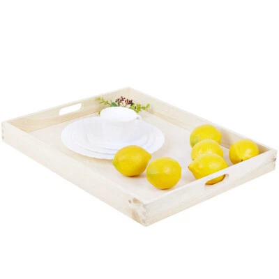 Holztablett 50 x 40 cm Serviertablett Birkenholz Hell Holz Tablett Betttablett - Bild 1 von 4