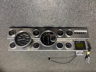 Used Dash Panel w/ Autometer Sport Comp 2, Carbon Gauges, and NLR Boost Control - Image 1 of 4