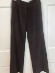 MAG by Magaschoni 6 Women Brown lined Soft Wool wide leg pants - Picture 1 of 15
