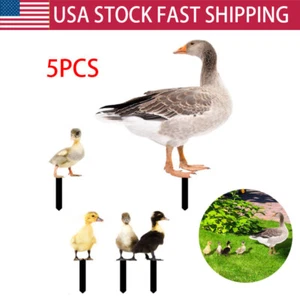 5Pcs Duck Lawn Decorative Stake All Year Round Simulation Stake for Outdoor Sign - Picture 1 of 13