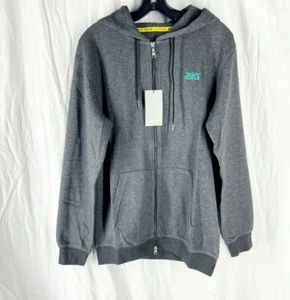 ASCIS Asictiger Mens Gray Heather Full Zip Hoodie - Picture 1 of 7