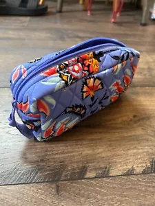 Vera Bradley~ "Dragon Fruit Floral"~ Iconic Mini Cosmetic Bag - Picture 1 of 3