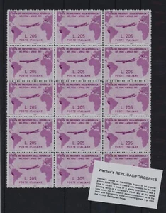 FORGERY - Werner's REPLICA of Italia - Italy 1961 - 205 l rosa " Gronchi rosa " - Picture 1 of 1