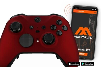 "Soft Red" XBOX ONE ELITE 2 Series SMART Custom Modded Controller. Mods for FPS - Image 1 of 4