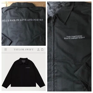 NEW The Tortured Poets Department TTPD Black Jacket XL (NO Patches) - Picture 1 of 15