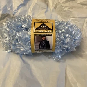 Phentex eyelash yarn FASHION EIGHT - #48012 Baby Blue - 50g 1.75oz 65m 71yd - Picture 1 of 5