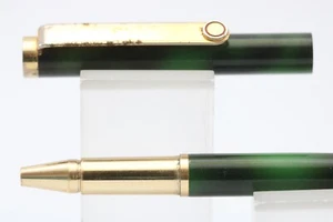 Bolígrafo vintage (c1980) rOtring mármol verde, GT (nuevo recargo equipado) - Imagen 1 de 5
