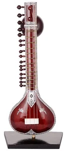 Wooden Decorative Showpiece Musical Instrument Miniature Sitar Designer Artistic - Picture 1 of 6