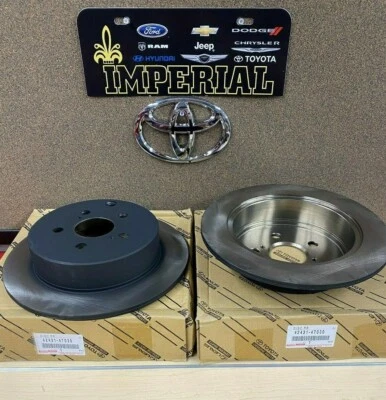 2005-2010 SCION TC GENUINE OEM NEW OEM REAR DISC BRAKE ROTORS qty 2 - Image 1 of 4