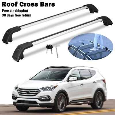 Cross Bars Fits For Hyundai Santa Fe Sport 2013-2018 Cargo Bar Luggage Carrier - Image 1 of 4