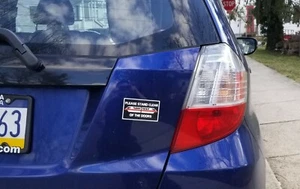 Disney Monorail Please Stand Clear of the Doors Inspired Car & Fridge Magnet - Picture 1 of 9